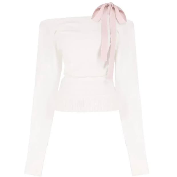 클리시어 스트로베리 크림 원 리본니트