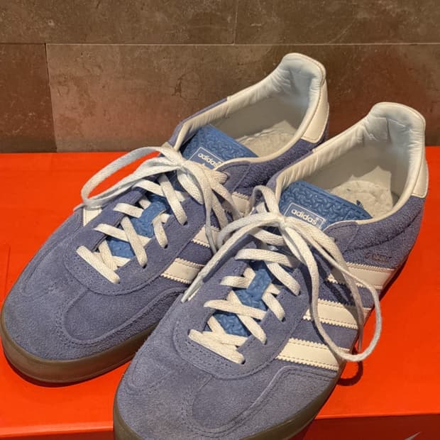 아디다스 가젤 인도어블루 퓨전 클라우드 화이트(W) 260