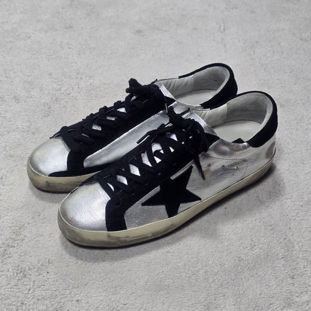 골든구스 비브람 실버 레더 슈퍼스타 41