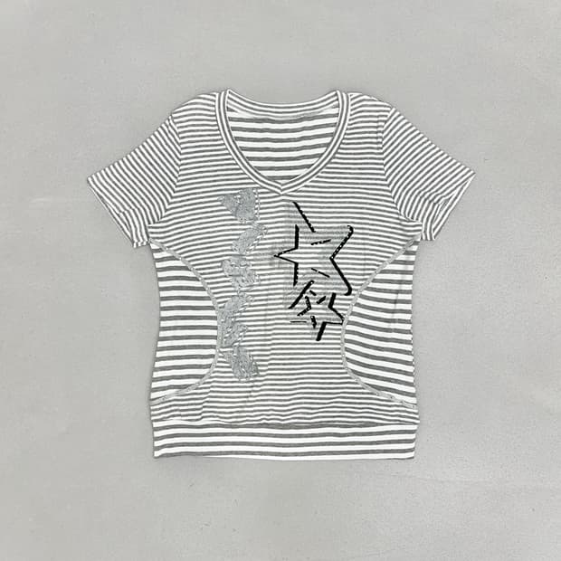 스트라이프 반팔티
