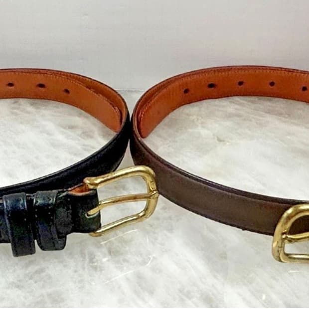 90s 코치 레더 벨트 모델 6600 (Mocha / Black Set)