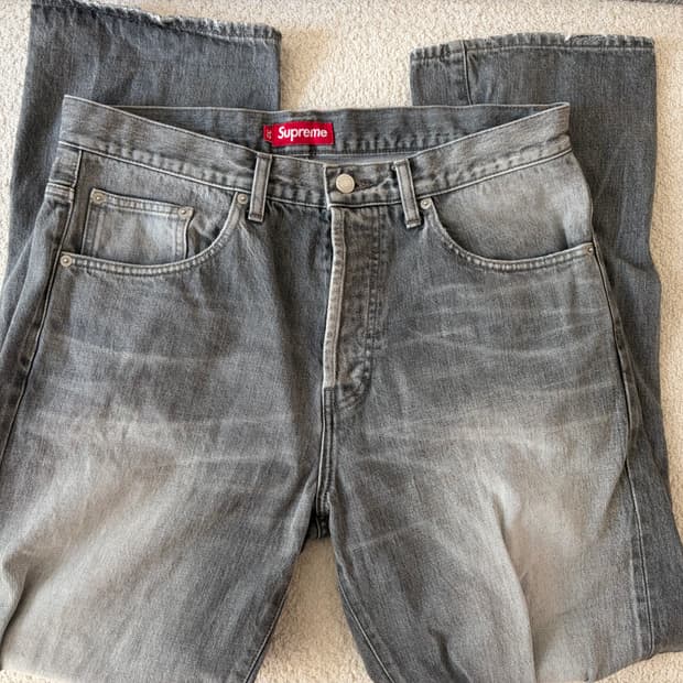 (32) 슈프림 디스트레스 루즈핏 그레이