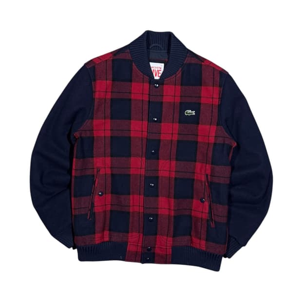 Lacoste 라코스테 타탄체크 울 바시티 자켓