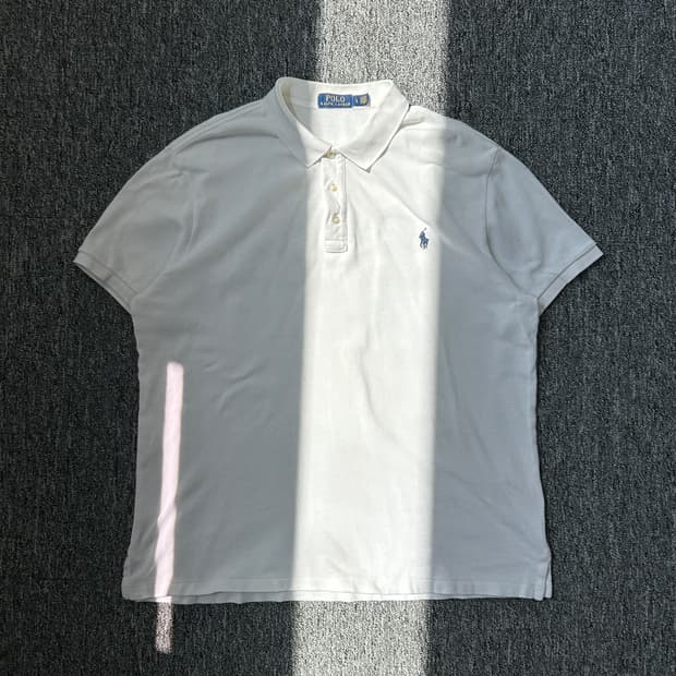 폴로 랄프로렌 화이트 PK 반팔티셔츠