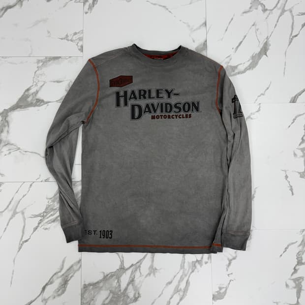 할리데이비슨 워시드 롱슬리브 긴팔 티셔츠