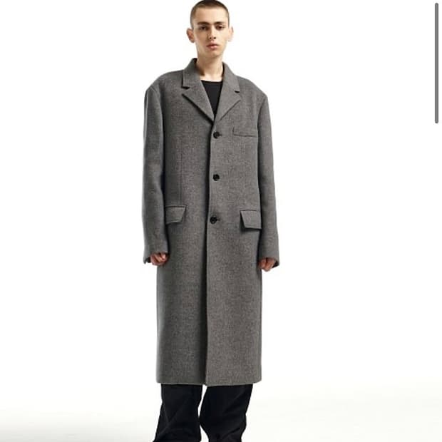 MNGU 체스터필드 코트 그레이 M 사이즈