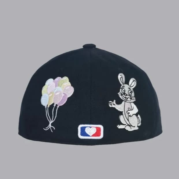 RABBIT EMBROIDERY CAP (DEEP NAVY)