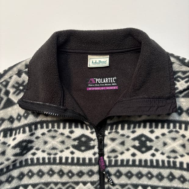 80-90s 엘엘빈 아즈택 패턴 후리스