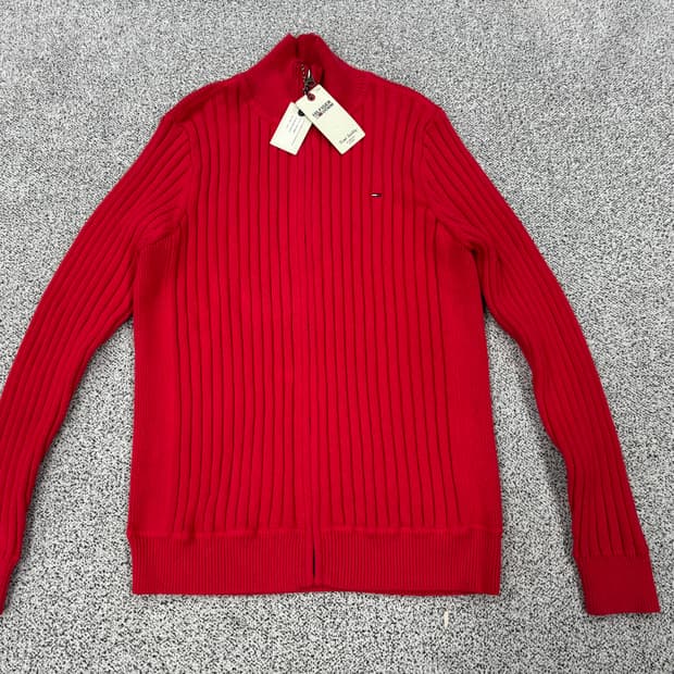 [새상품] 타미힐피거 골지 니트집업