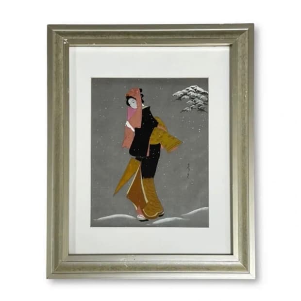 일본 빈티지 기모노 비단 작품