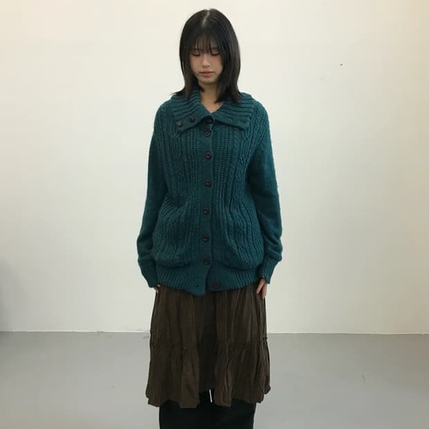 Graceful Days Cable Knit Button Cardigan