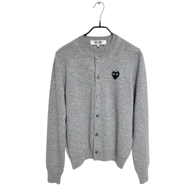 꼼데가르송 플레이 여성 라운드넥 가디건 그레이