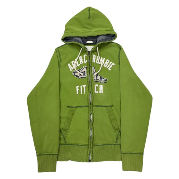 아베크롬비 빈티지 양홍원 그린 데미지 그런지 Y2K 후드집업 자켓 L