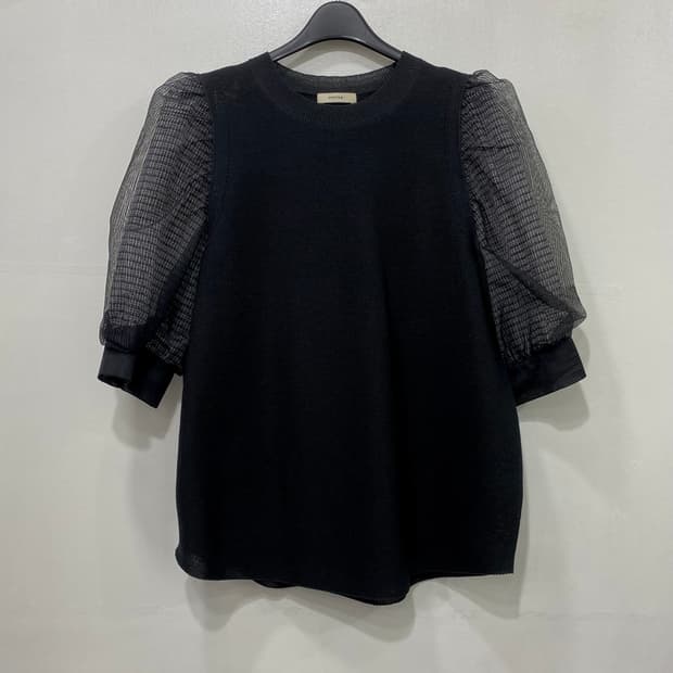 시스템 린넨 벌룬 반팔 티셔츠 F