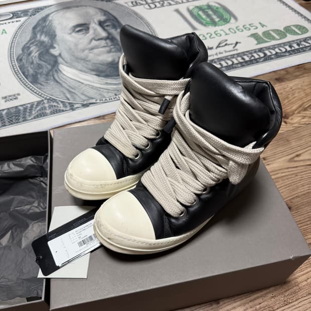 (42,신세계발)릭오웬스 점보레이스 패디드 라몬즈