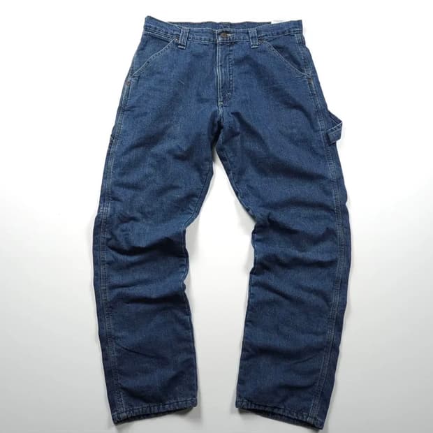 랭글러 USA 오리지널 이너 플리스 카펜터 데님 워크 팬츠 (L)