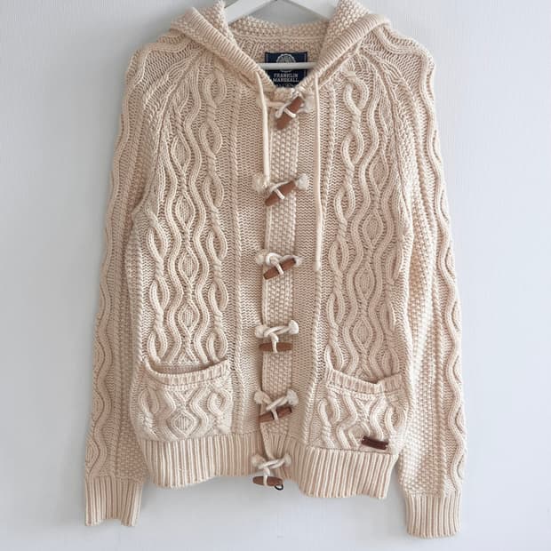 이탈리아 떡볶이 투웨이 울 니트집업 프랭클린마샬