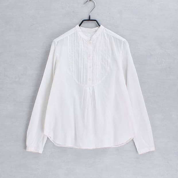 MUJI 無印良品 _ band collar shirt