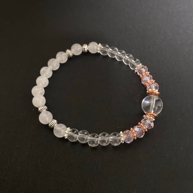 백수정 크리스탈 원석 팔찌