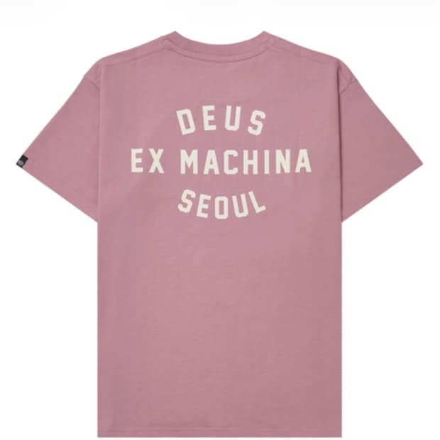 데우스 서울 컬리지 반팔 핑크