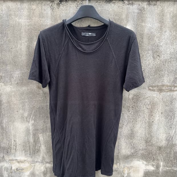 Blackmerle double neck tee(black/size L)