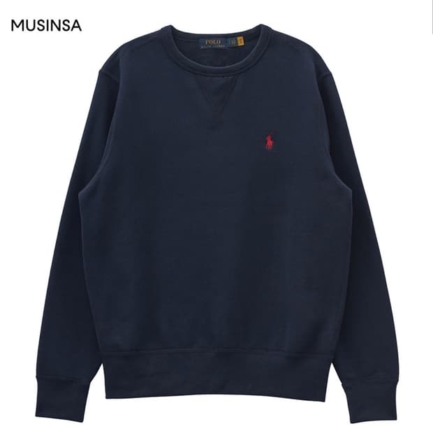 폴로 랄프로렌 플리스 크루넥 스웨트 셔츠 네이비