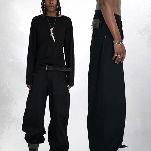 K-two studios 헤비 데님 블랙 S