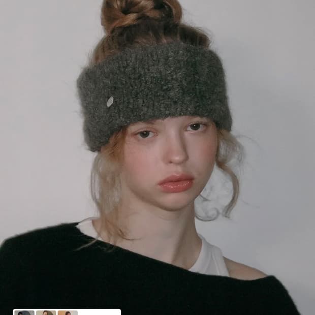 뉴욕웍스 코인 헤어밴드 반다나(차콜)