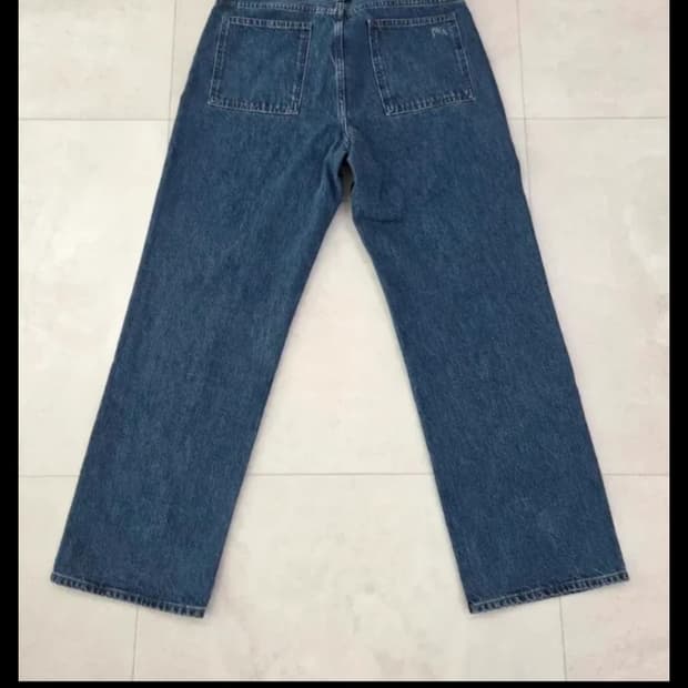 유니클로jwa 스트레이트진 64블루 33사이즈