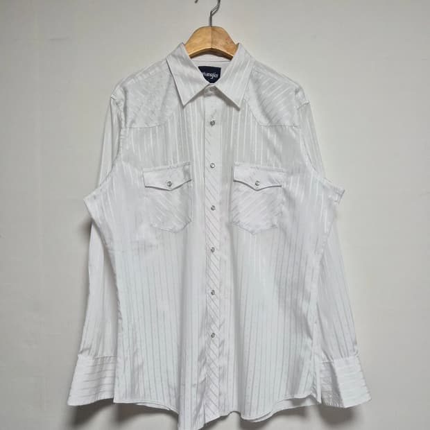 랭글러Wrangler 화이트 웨스턴 셔츠 XL - S387