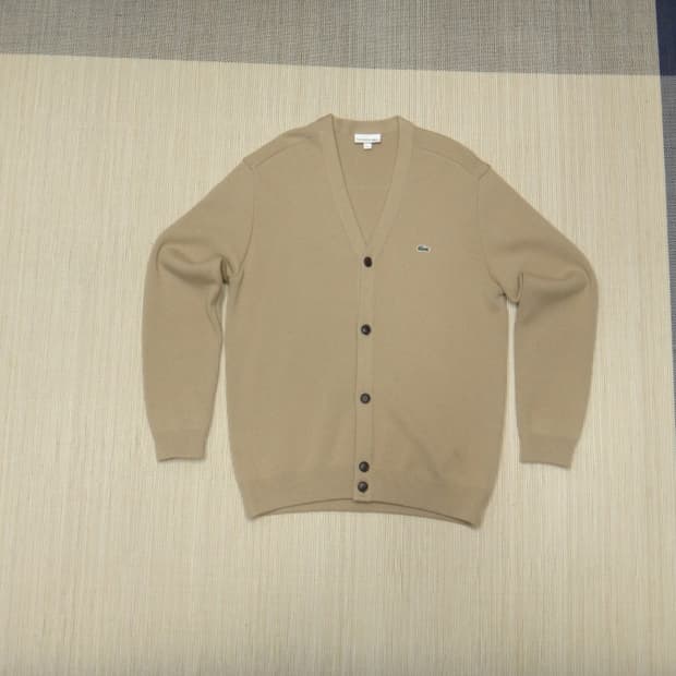 (105) 라코스테 LACOSTE 남성 방모 와이넥 가디건