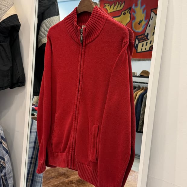 00s L.L.Bean 엘엘빈 코튼 니트 집업