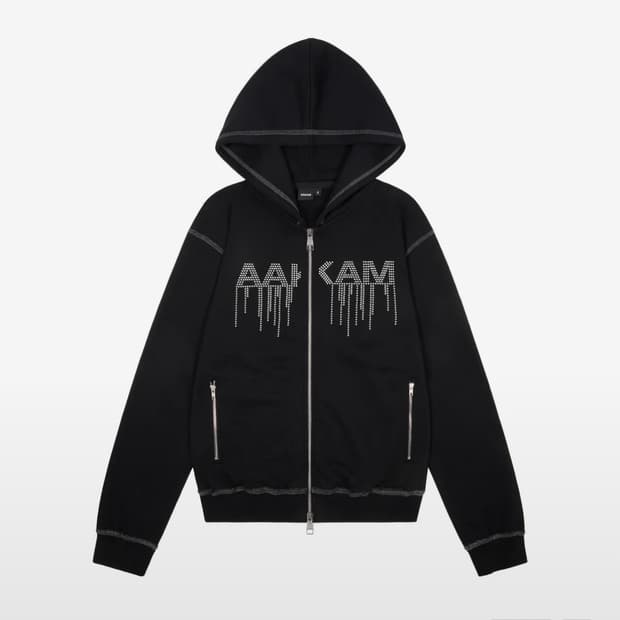 AKM Rhinestone Zip-Up Hoodie 아캄 후드집업