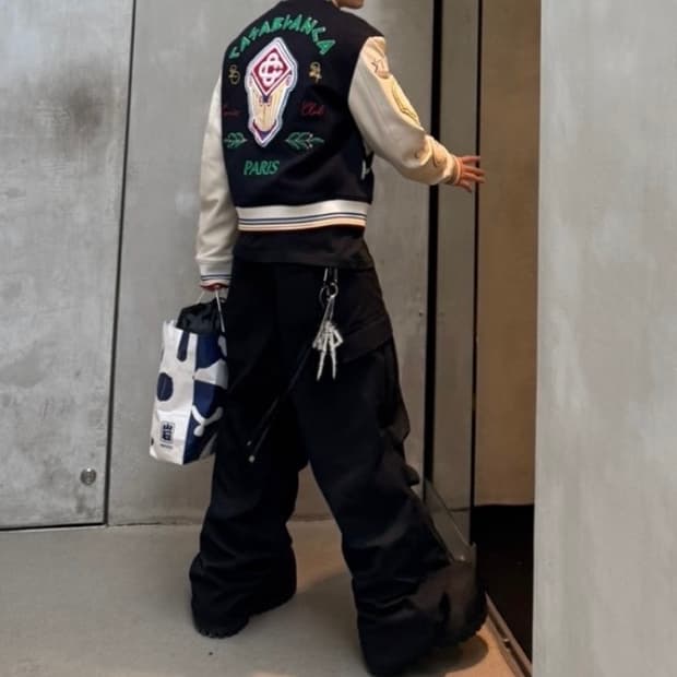 [M] 카사블랑카 테니스클럽 셰닐 패치워크 바시티