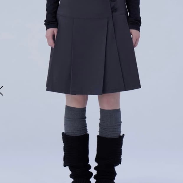 미세키서울 미디 랩 스커트 차콜 Midi wrap skirt