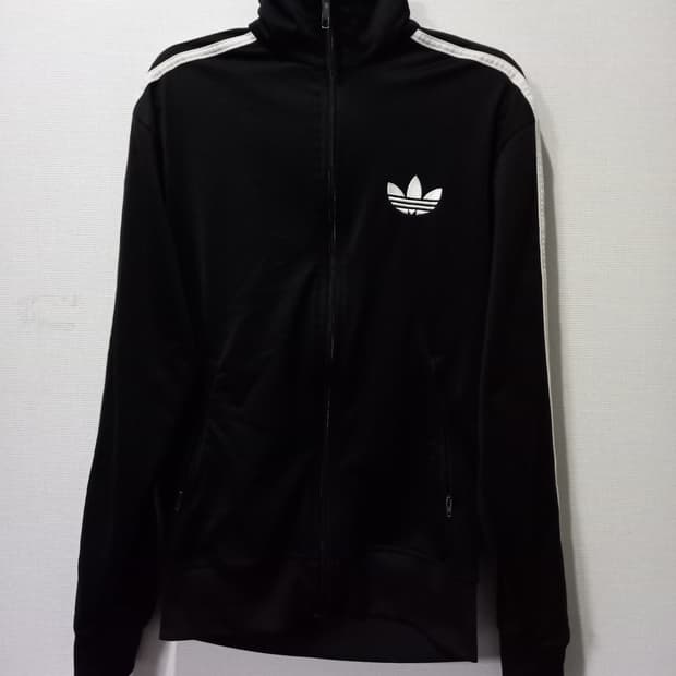 아디다스 파이어버드 검정 블랙 트랙탑 저지 져지집업 90/S