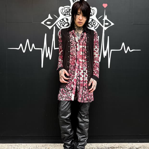 Damask Pattern Long Shirt