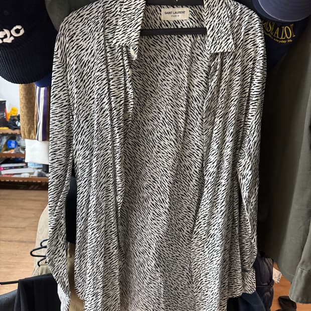 Saint Laurent 지브라 패턴 셔츠