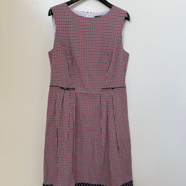 브룩스브라더스 체크 민소매 원피스