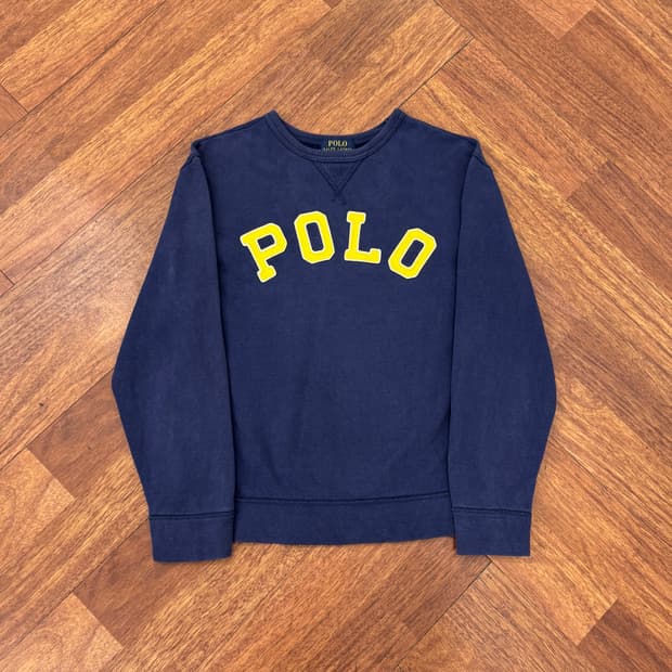 여성용 L 폴로 랄프로렌 빅로고 맨투맨 티셔츠 