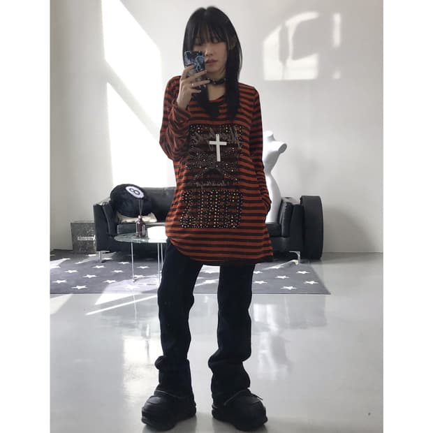 Vintage Y2k Striped Long Sleeve T-Shirts