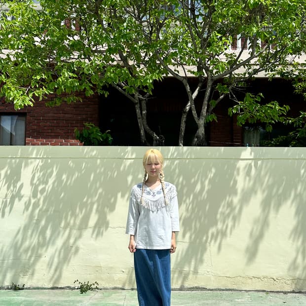 갭 데님 롱 스커트