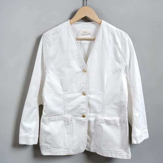 여성66 SYSTEM 시스템 노카라 코튼 자켓 봄가을