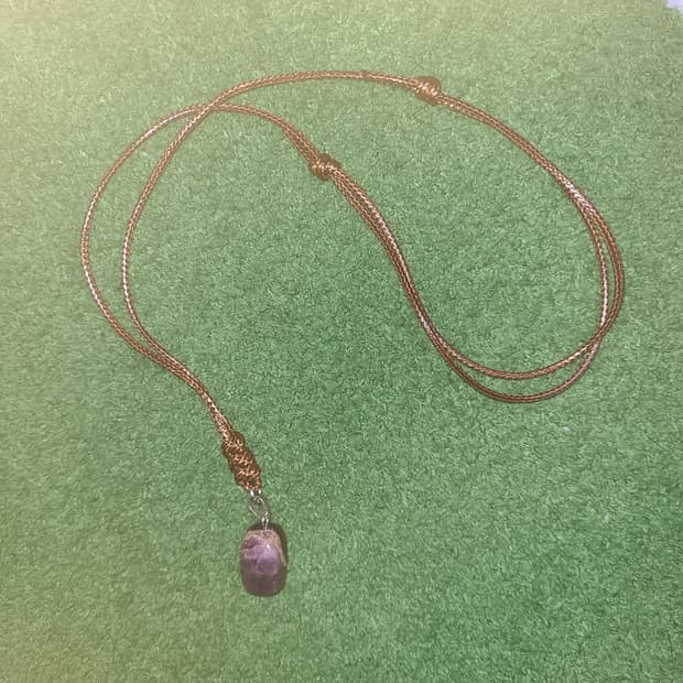 [새상품] 천연석 비즈 목걸이