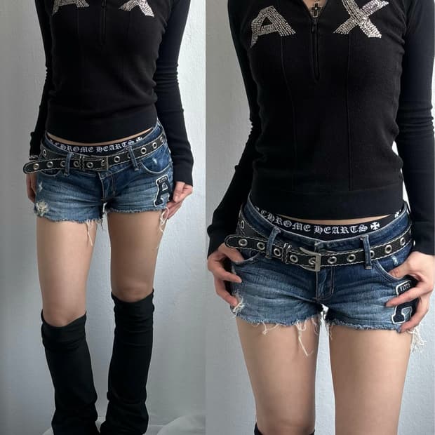Armani Exchange Black Half Zip Up Top