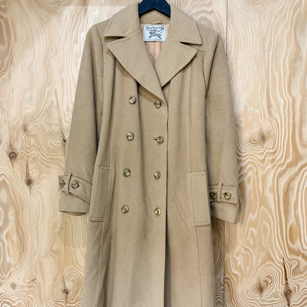 버버리 90's 카멜 헤어 울 코트