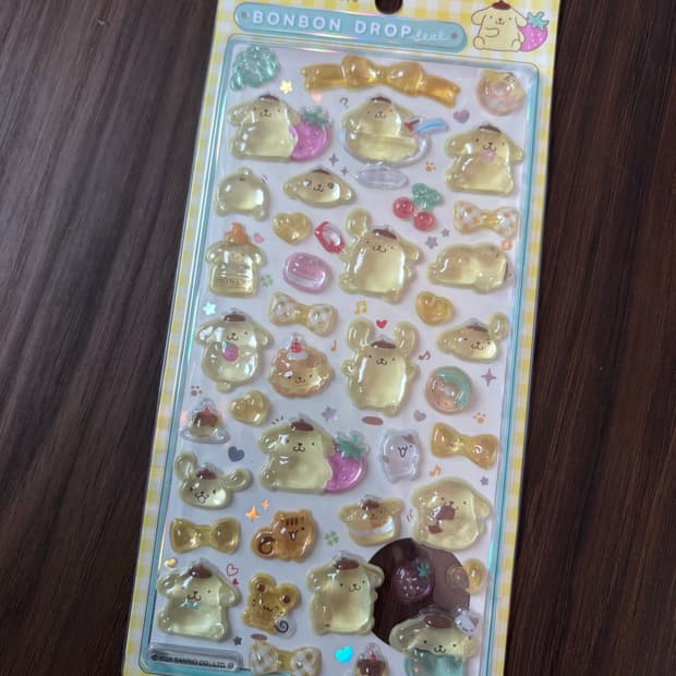 폼폼푸린 봉봉드롭 스티커