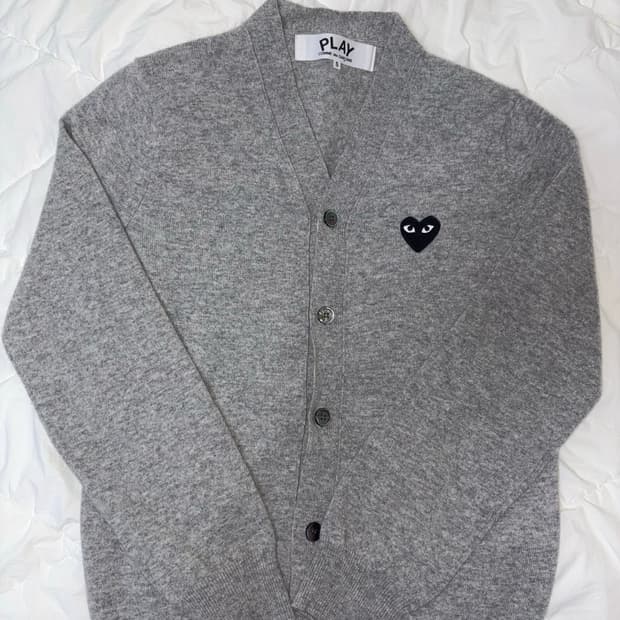 꼼데 가디건 그레이 S