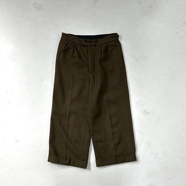 MHL 카키 울 와이드팬츠