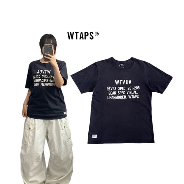 WTAPS 더블탭스 반팔 티셔츠 블랙